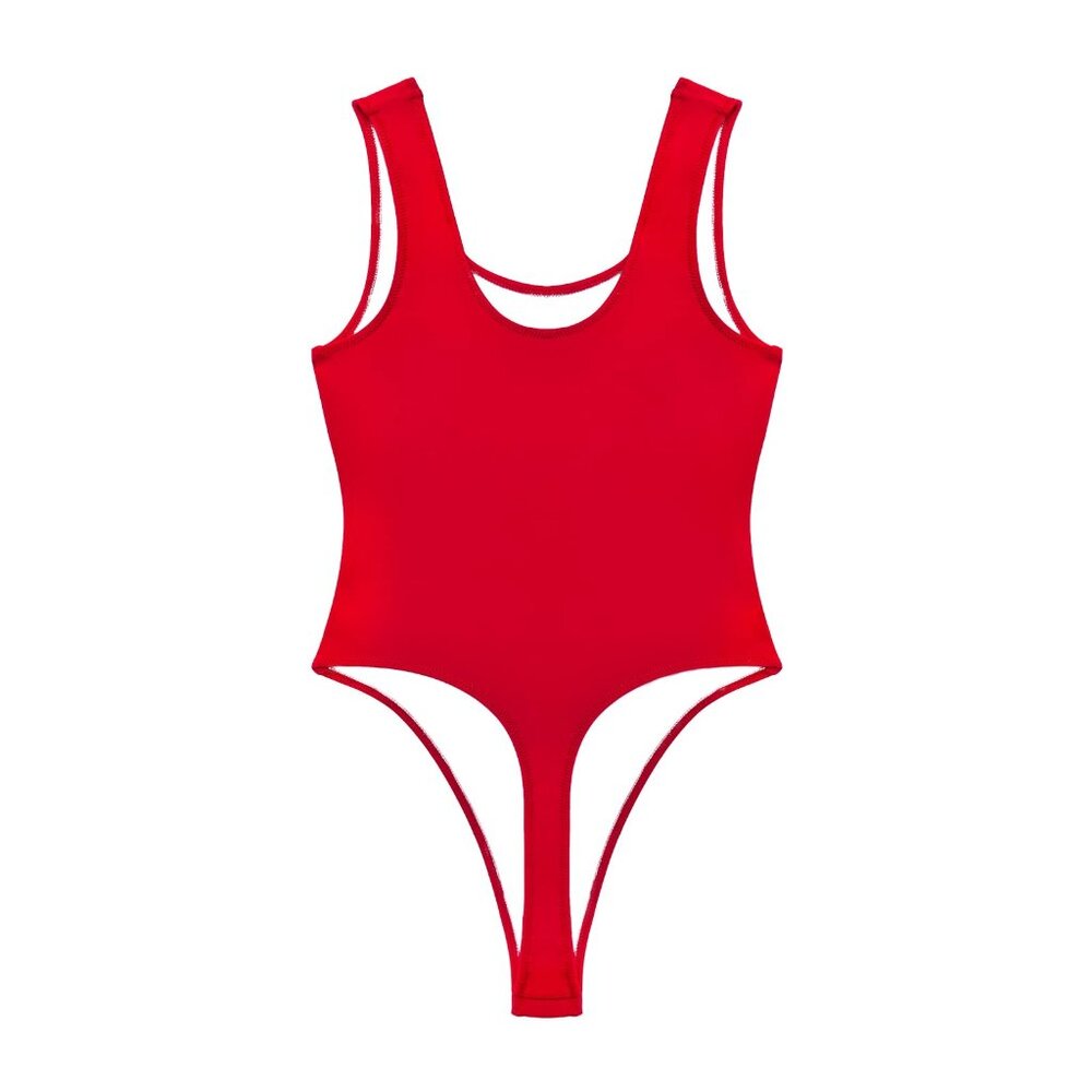 Kepblom Women's High Cut One Piece Swimsuit Thong Swimsuits Sexy Bodysuit S